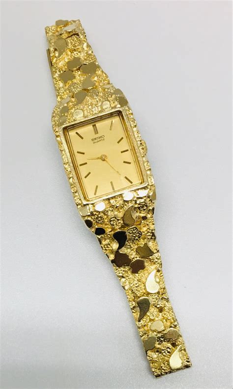 fake seiko gold nugget watch|14k gold nugget seiko watch.